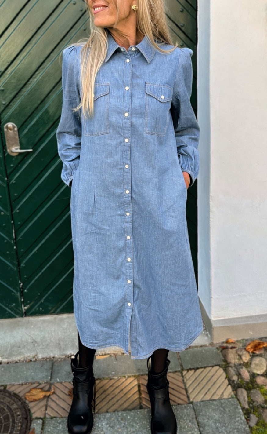 Say INA Copenhagen Kjole - Detia - Light Blue Denim