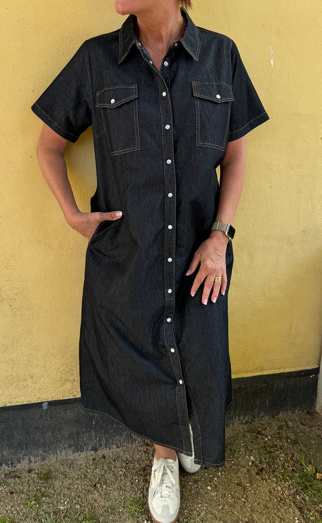 Say INA Copenhagen Kjole - Detia Summer - Black Denim
