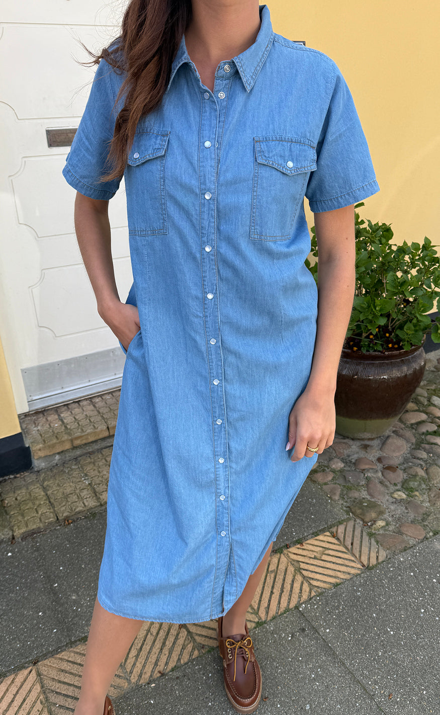 Say INA Copenhagen Kjole - Detia Summer - Light Blue Denim