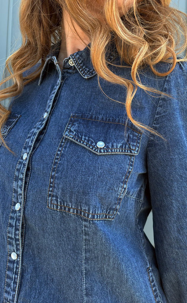 Say INA Copenhagen Kjole - Detina - Stormy Blue