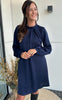 Say INA Copenhagen Kjole - Hazel - Navy Blue