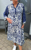 Say INA Copenhagen Kjole - Helena - Creme / Blue