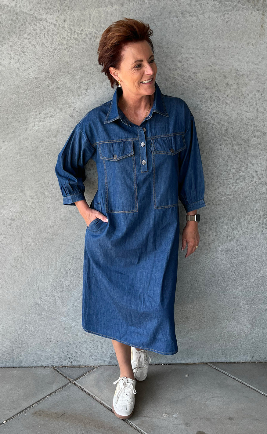 Say INA Copenhagen Kjole - Holly - Denim Blue