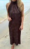 Say INA Copenhagen Kjole - Malina - Dark Brown Flower