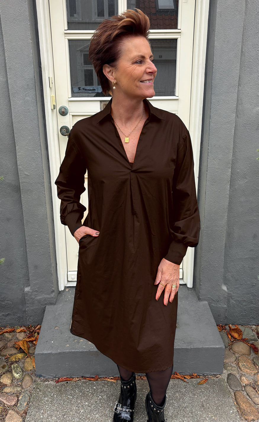 Say INA Copenhagen Kjole - Mari - Dark Brown