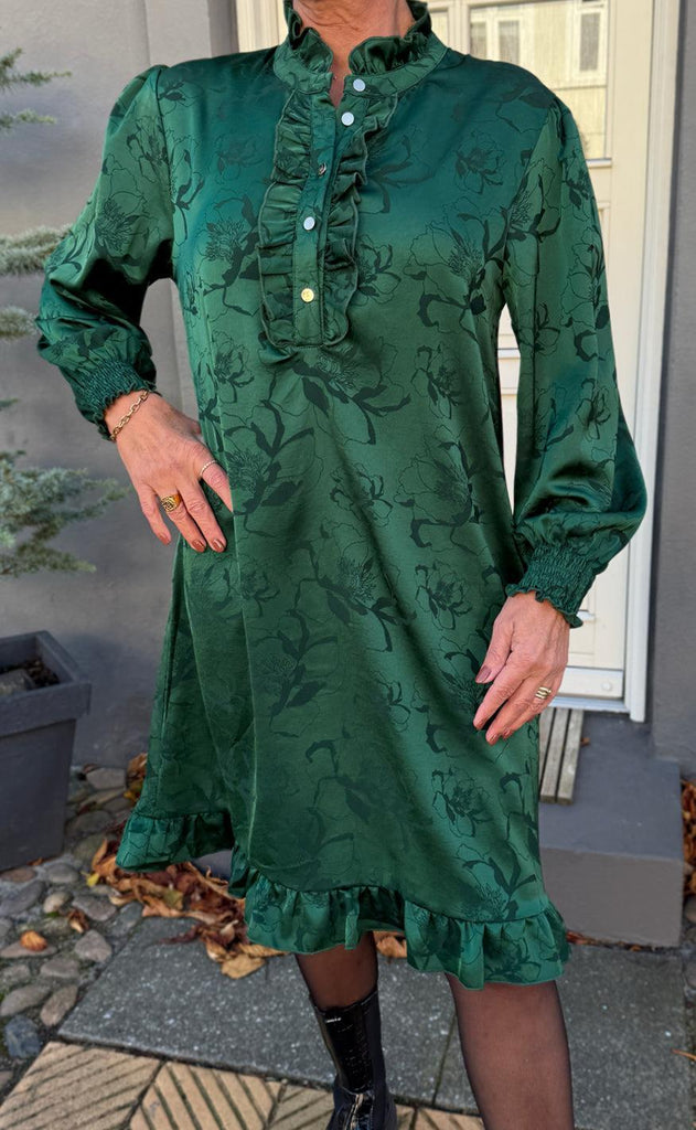 Say INA Copenhagen Kjole - Pia - Green Flower