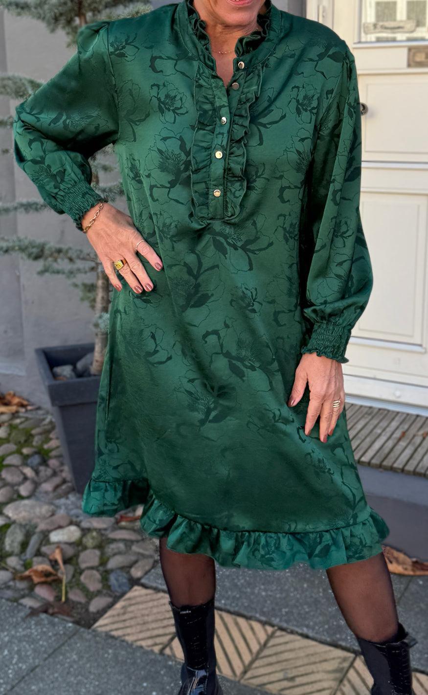 Say INA Copenhagen Kjole - Pia - Green Flower