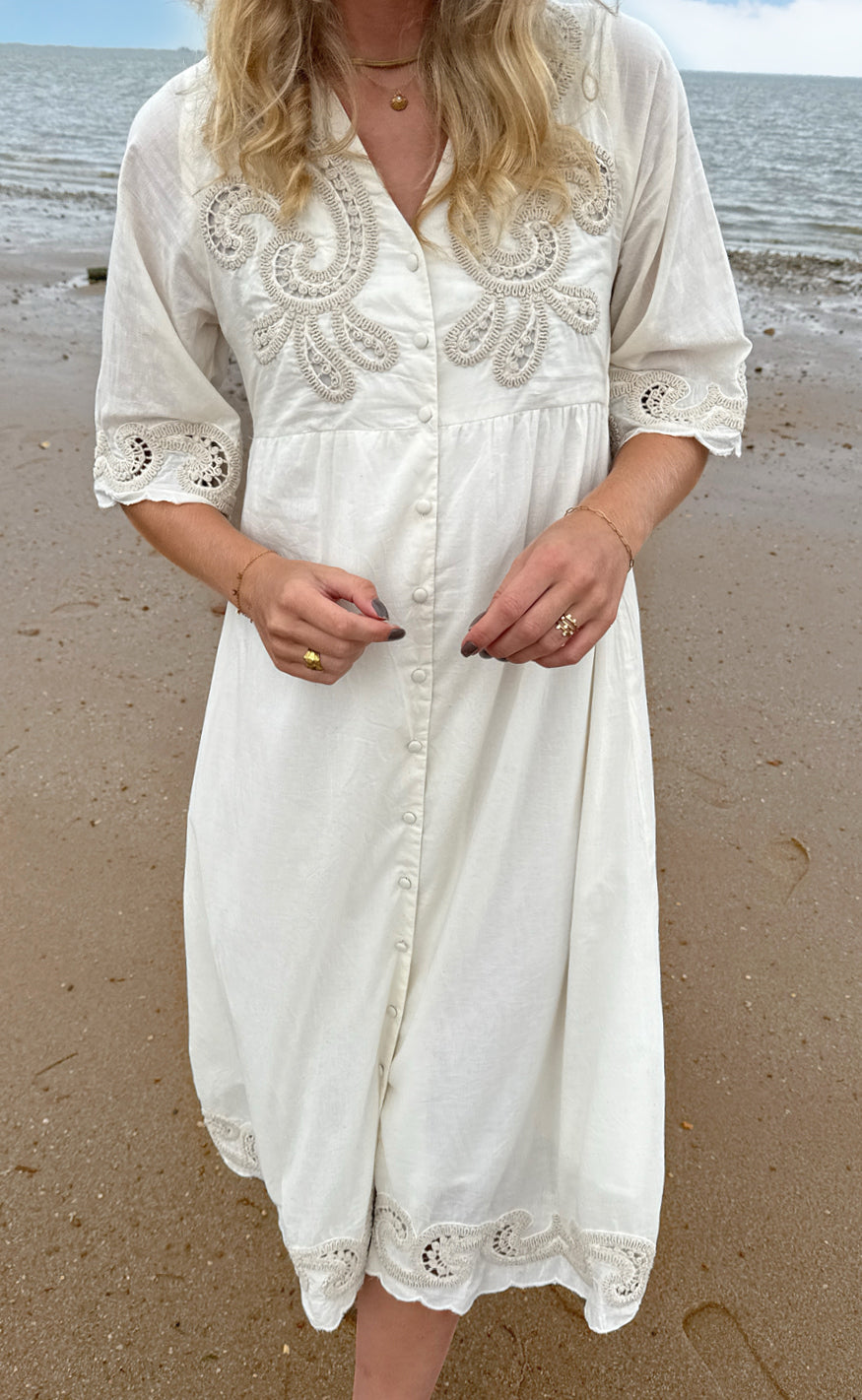 Say INA Copenhagen Kjole - Talia - Bright Embroidery