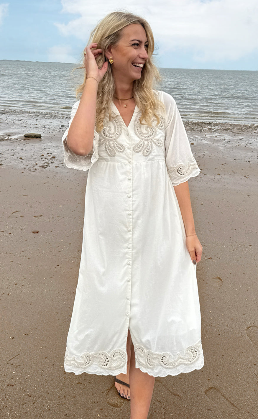 Say INA Copenhagen Kjole - Talia - Bright Embroidery