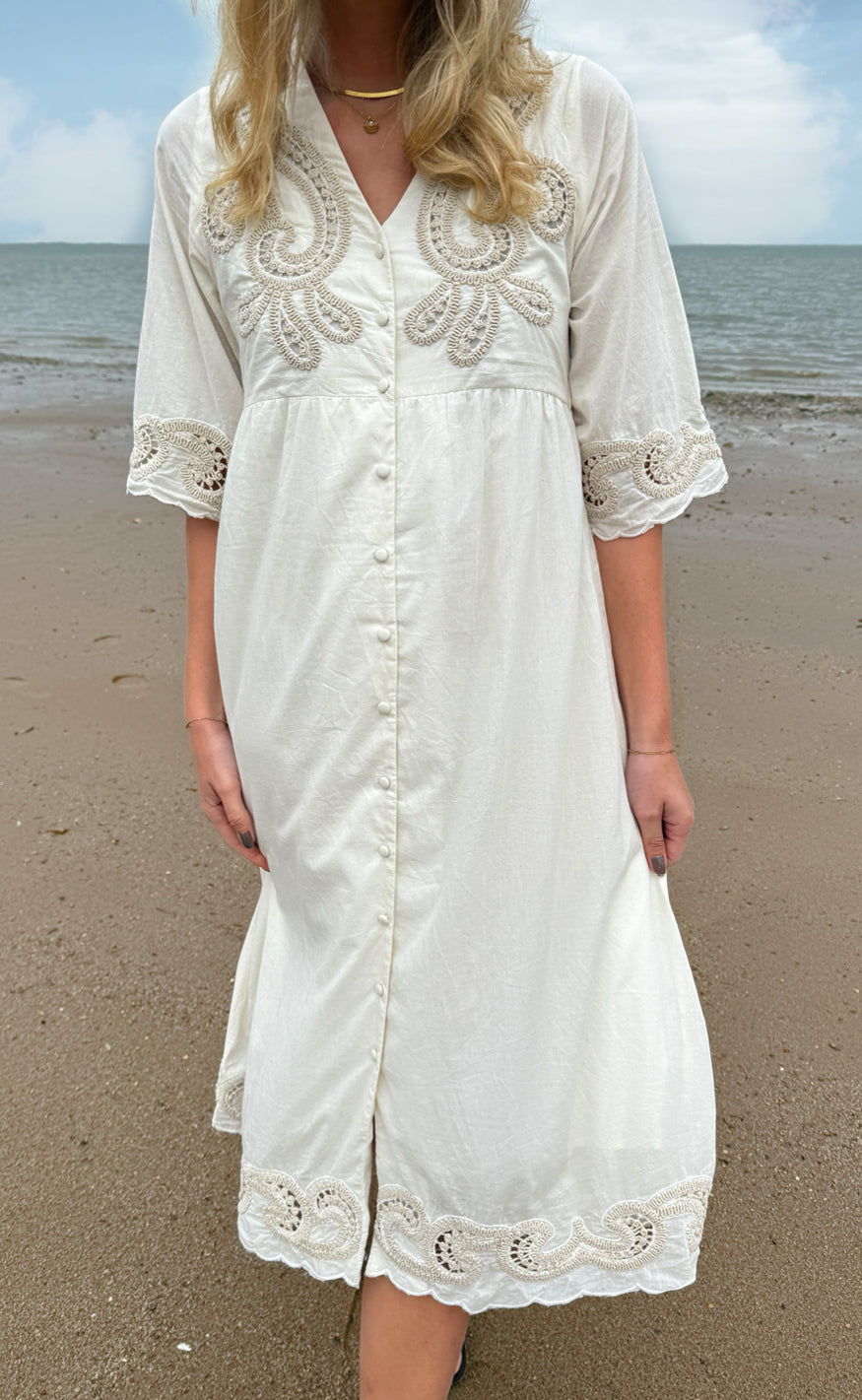 Say INA Copenhagen Kjole - Talia - Bright Embroidery