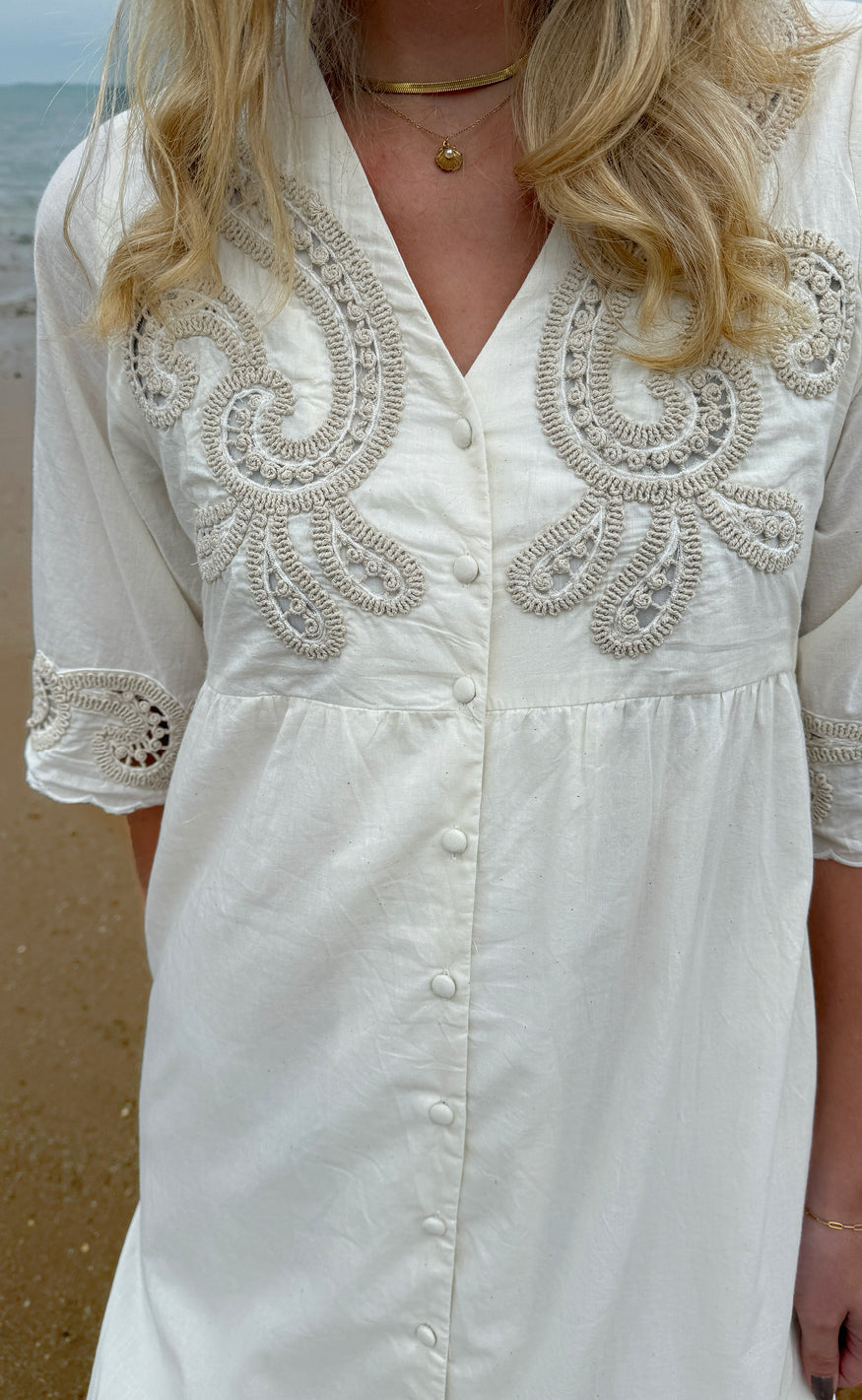 Say INA Copenhagen Kjole - Talia - Bright Embroidery