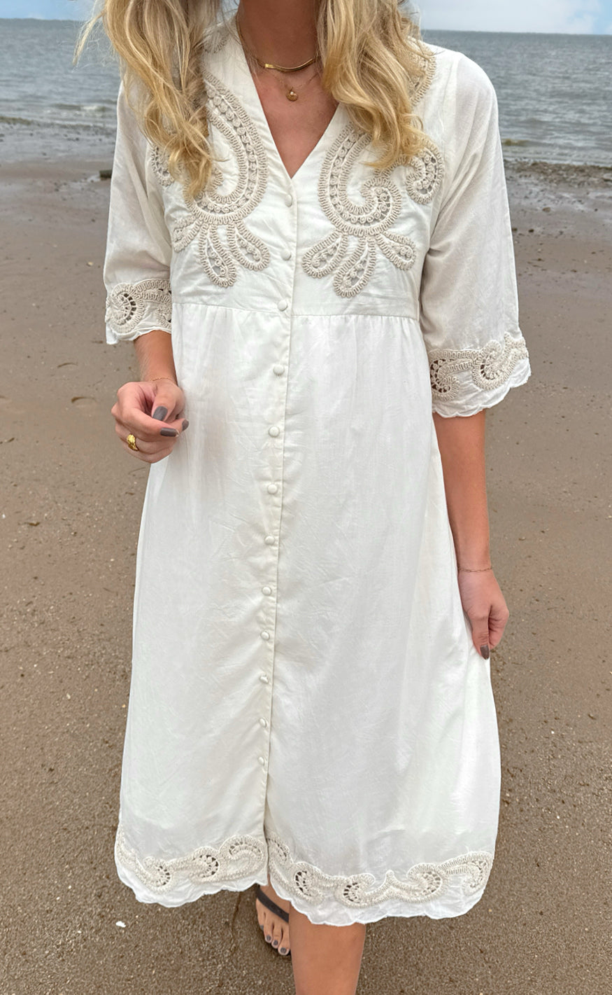 Say INA Copenhagen Kjole - Talia - Bright Embroidery