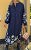 Say INA Copenhagen Kjole - Tilde Long - Navy W. Embroidery