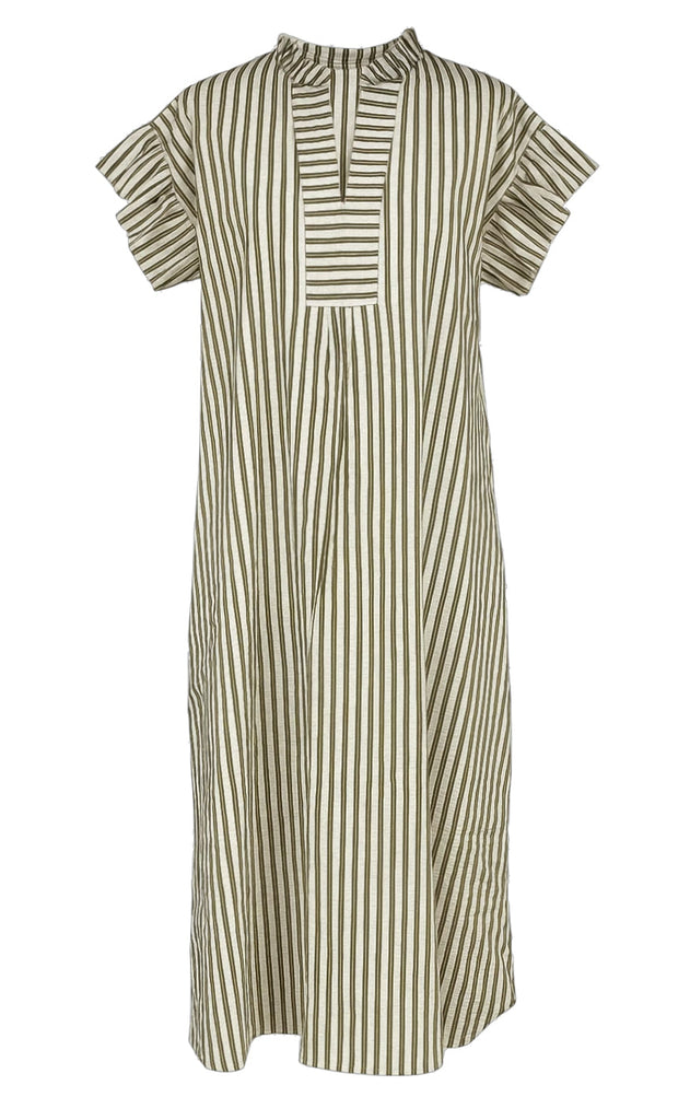 Say INA Copenhagen Kjole - Winnie - White / Brown Striped