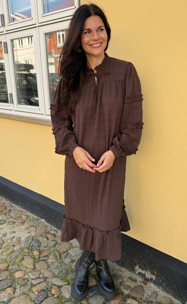 Say INA Copenhagen Kjole - Zally - Dark Brown