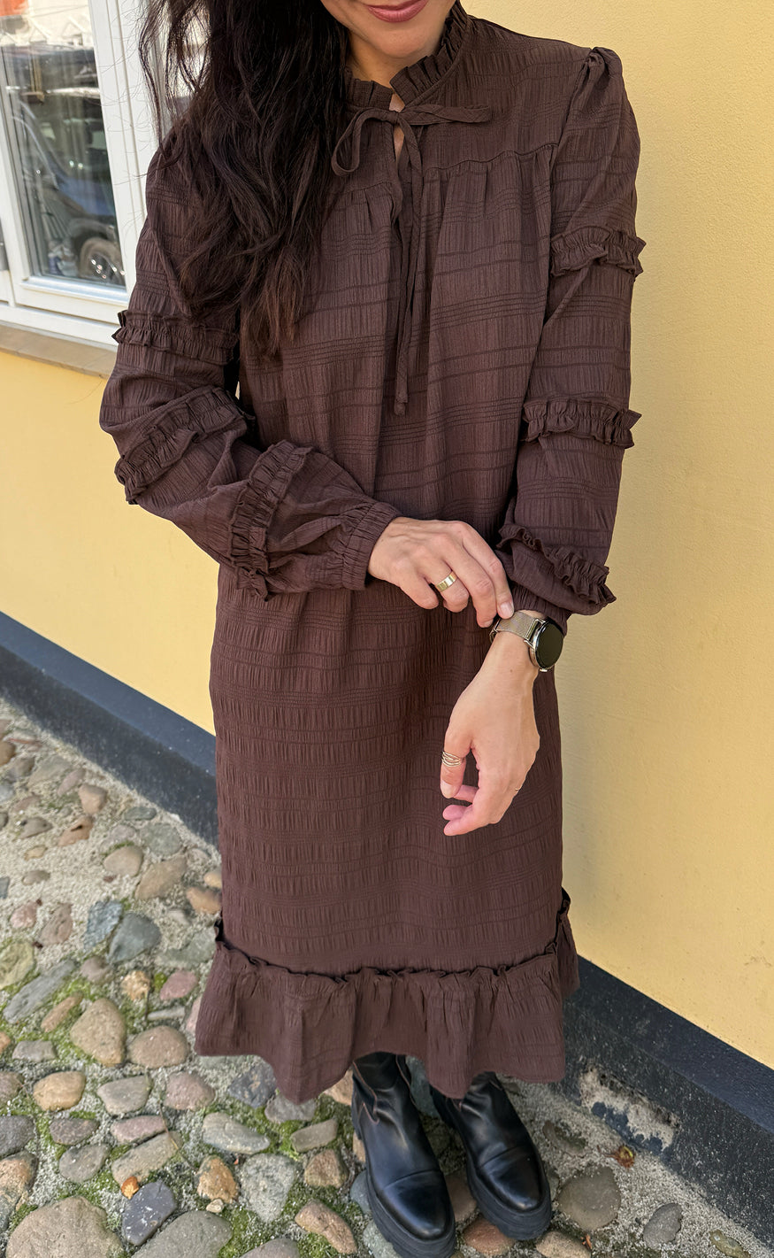 Say INA Copenhagen Kjole - Zally - Dark Brown
