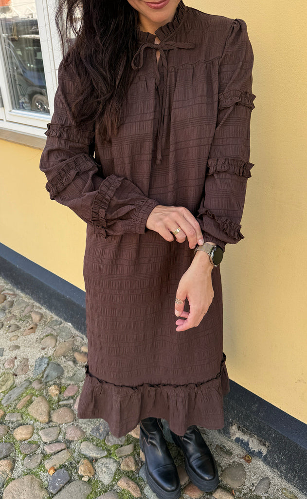 Say INA Copenhagen Kjole - Zally - Dark Brown