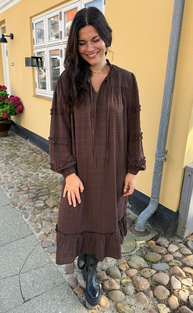 Say INA Copenhagen Kjole - Zally - Dark Brown