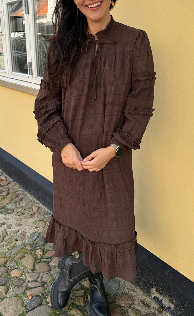 Say INA Copenhagen Kjole - Zally - Dark Brown