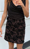 Say INA Copenhagen Skjørt - Sophia - Brown W. Black Flower