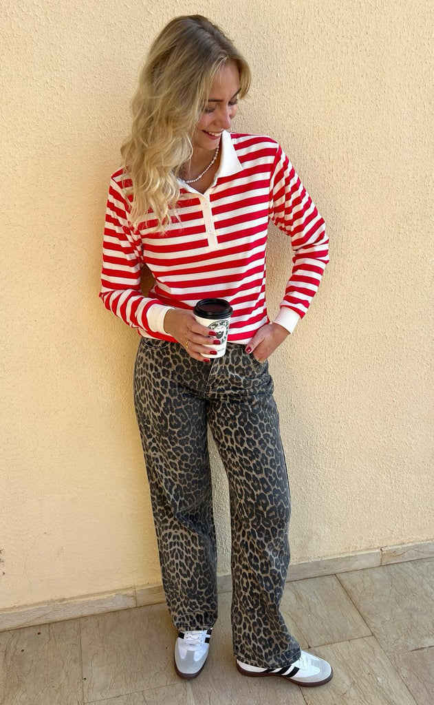 Say INA Copenhagen Polo / Bluse - Pamela - Red Striped
