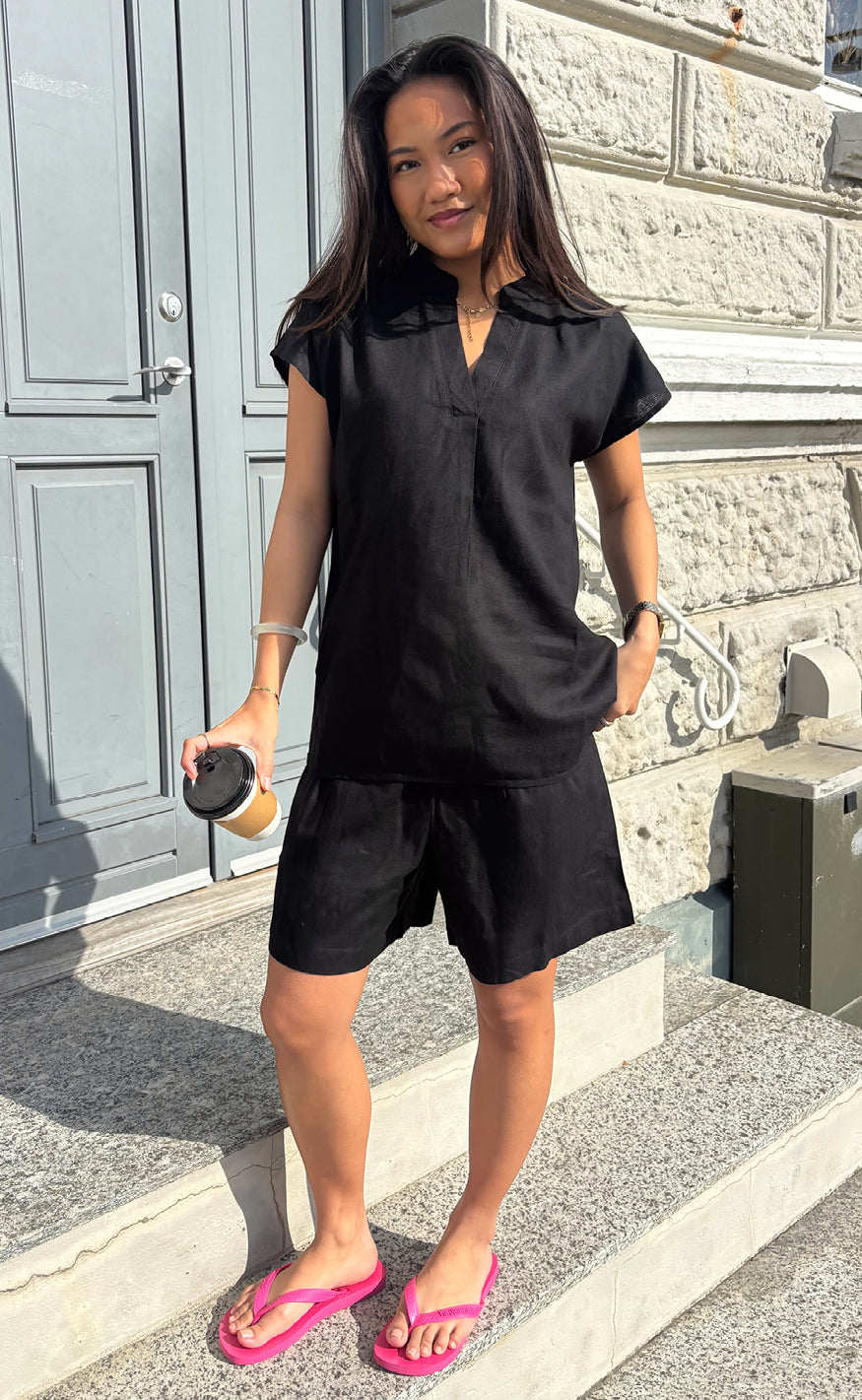 Say INA Copenhagen Shorts - Laura Linen - Black
