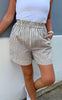 Say INA Copenhagen Shorts - Liv - White / Brown Striped