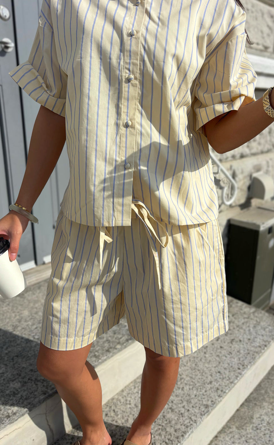 Say INA Copenhagen Shorts - Marika - Yellow Striped