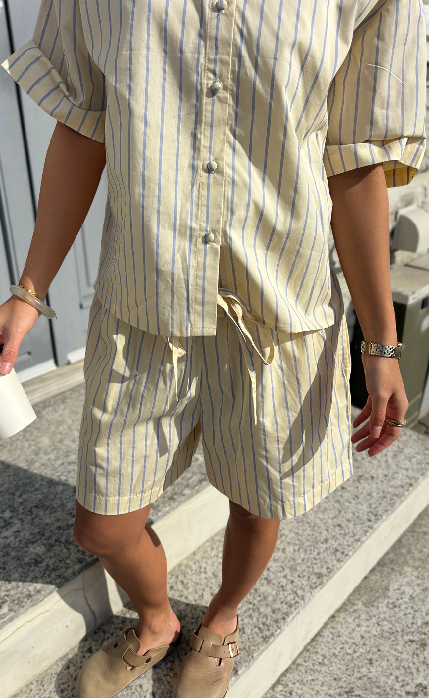 Say INA Copenhagen Shorts - Marika - Yellow Striped