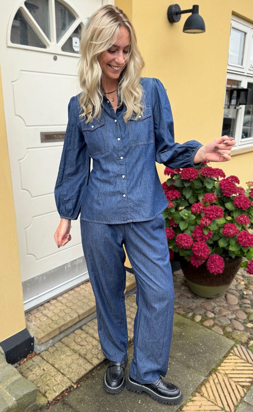 Say INA Copenhagen Skjorte - Detia LS - Denim Blue