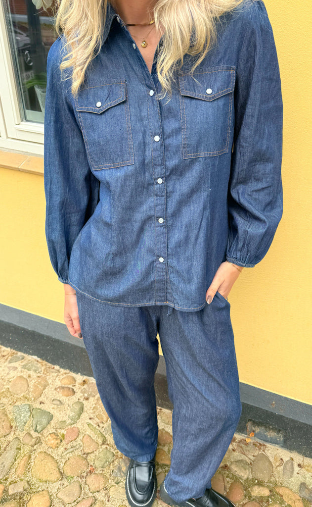Say INA Copenhagen Skjorte - Detia LS - Denim Blue