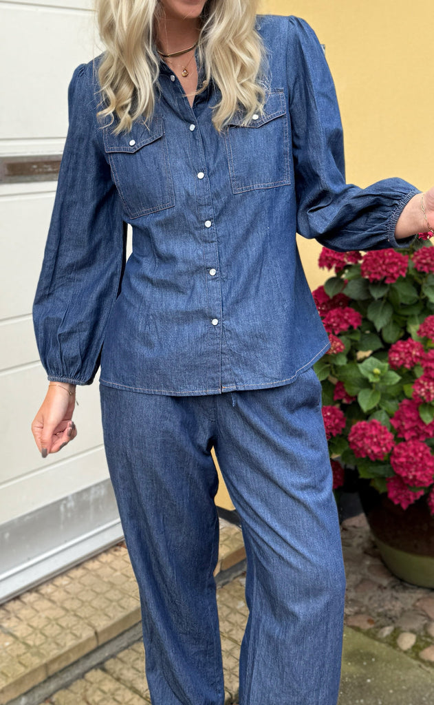 Say INA Copenhagen Skjorte - Detia LS - Denim Blue