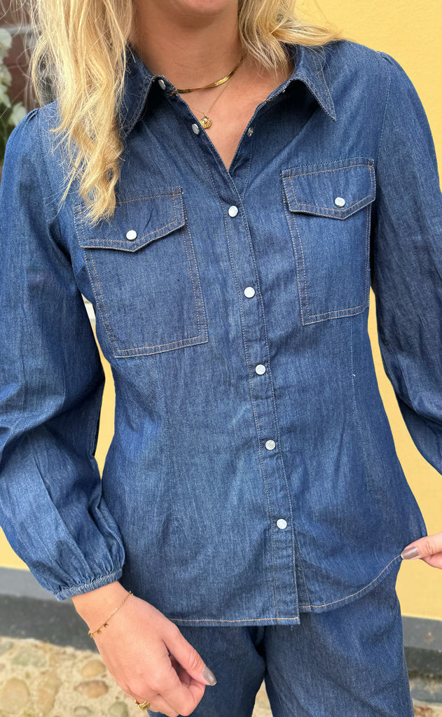 Say INA Copenhagen Skjorte - Detia LS - Denim Blue