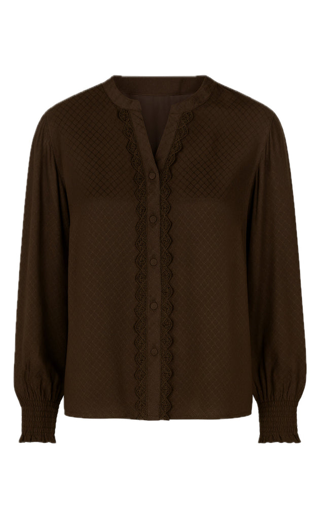 Say INA Copenhagen Skjorte - Malou - Dark Brown