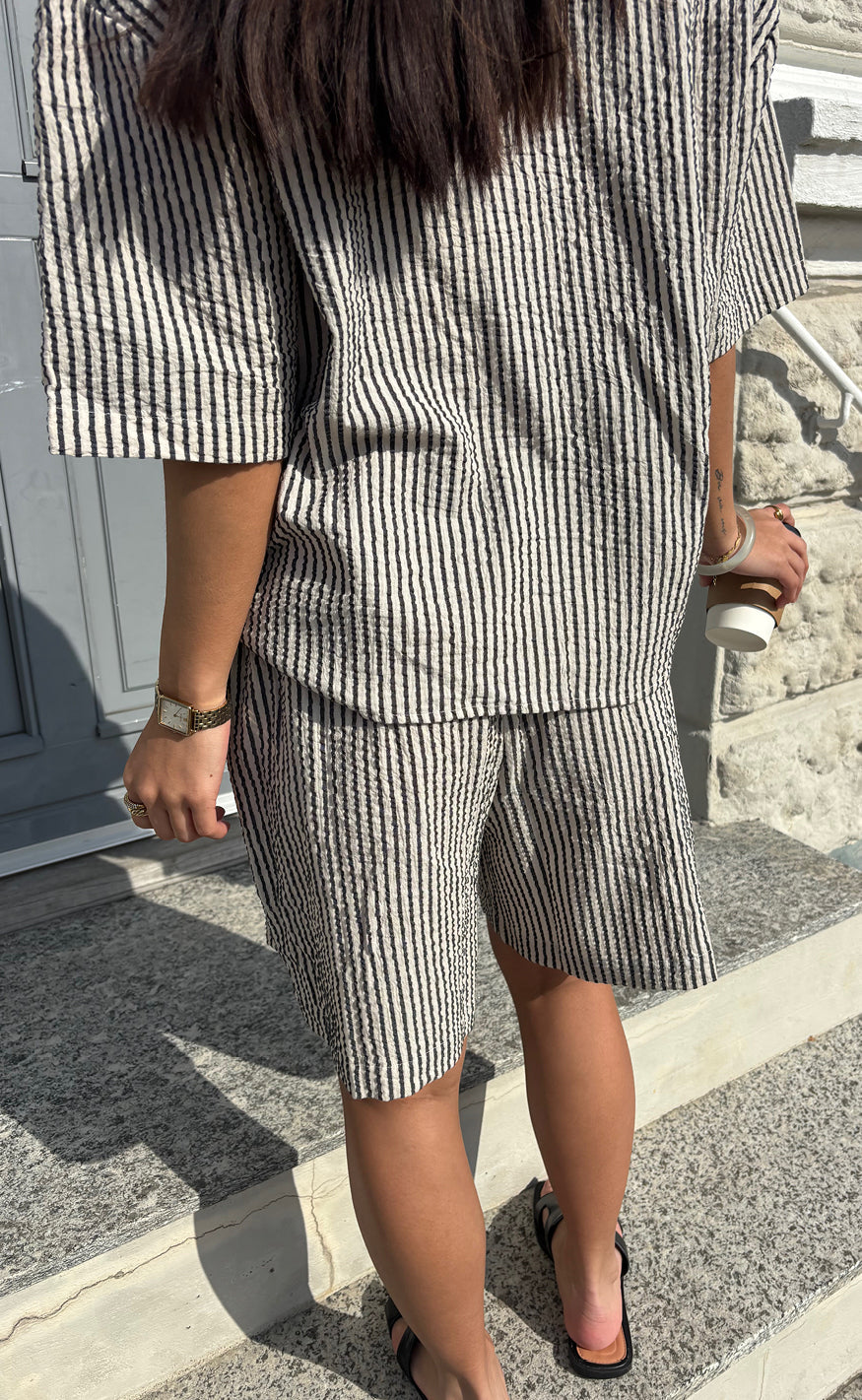 Say INA Copenhagen Skjorte - Marika - Black Striped
