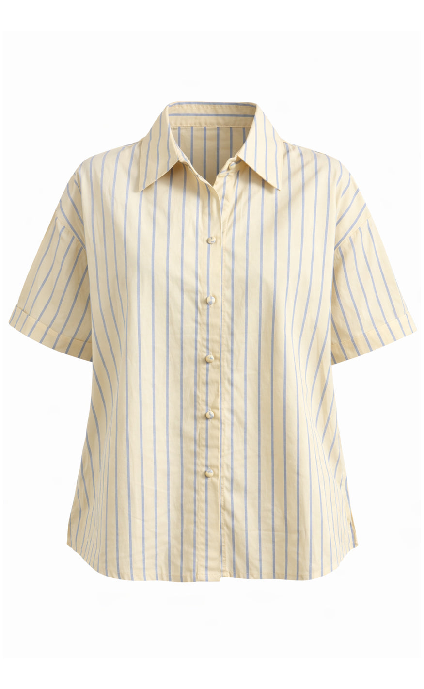 Say INA Copenhagen Skjorte - Marika - Yellow Striped