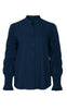 Say INA Copenhagen Skjorte - Rina Ruffle - Navy Blue