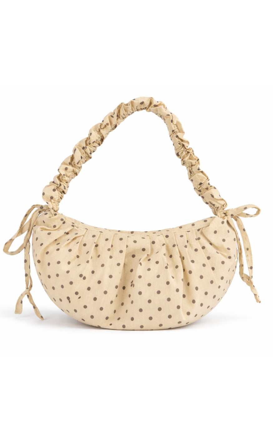 Say INA Copenhagen Veske - Dortea Dotted - Beige W. Brown Dots