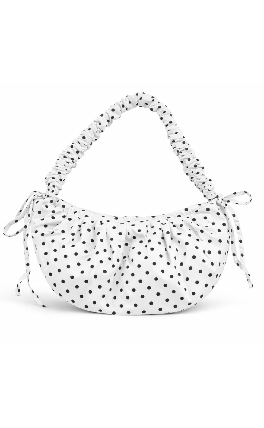 Say INA Copenhagen Veske - Dortea Dotted - White W. Black Dots