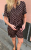 Say INA Copenhagen Topp - Catja - Brown W. White Dots