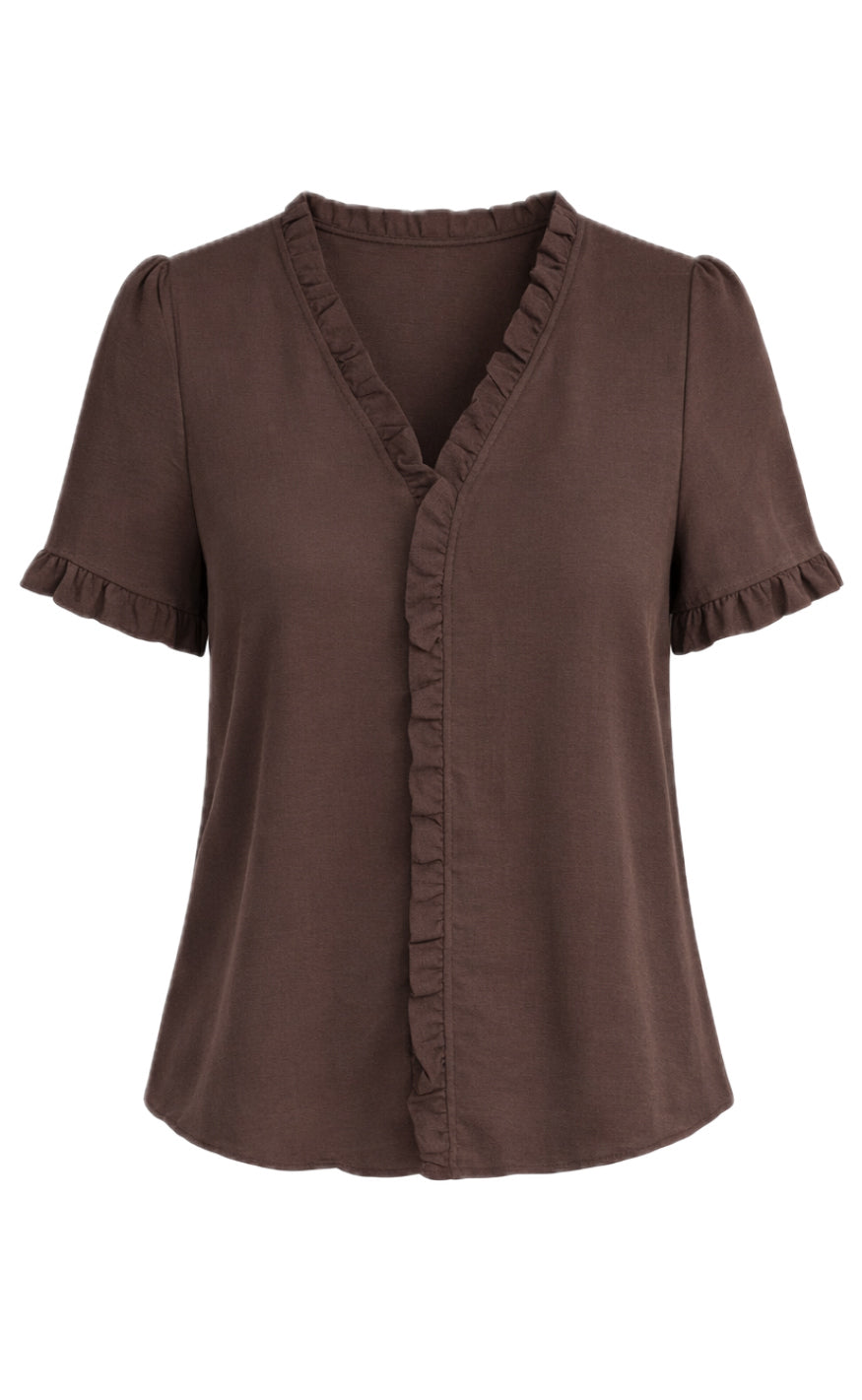 Say INA Copenhagen Topp - Catja - Dark Brown