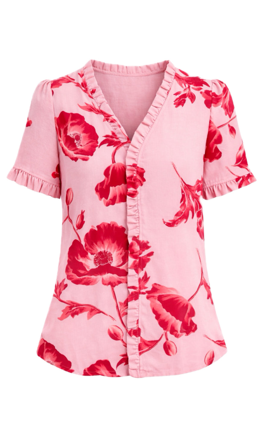 Say INA Copenhagen Topp - Catja - Rosy Flower