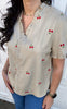 Say INA Copenhagen Topp - Catja - Sand W. Cherries