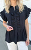 Say INA Copenhagen Top - Freya - Black