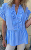 Say INA Copenhagen Topp - Freya - Blue Striped