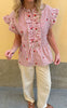Say INA Copenhagen Topp - Freya - Red Striped W. Red Strawberries