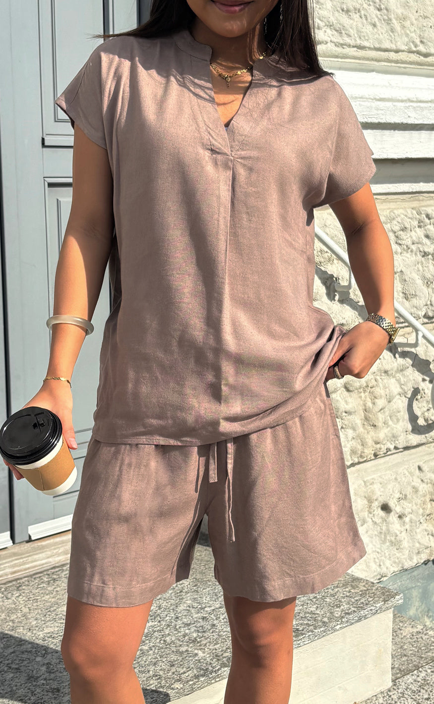Say INA Copenhagen Topp - Laura Linen - Brown