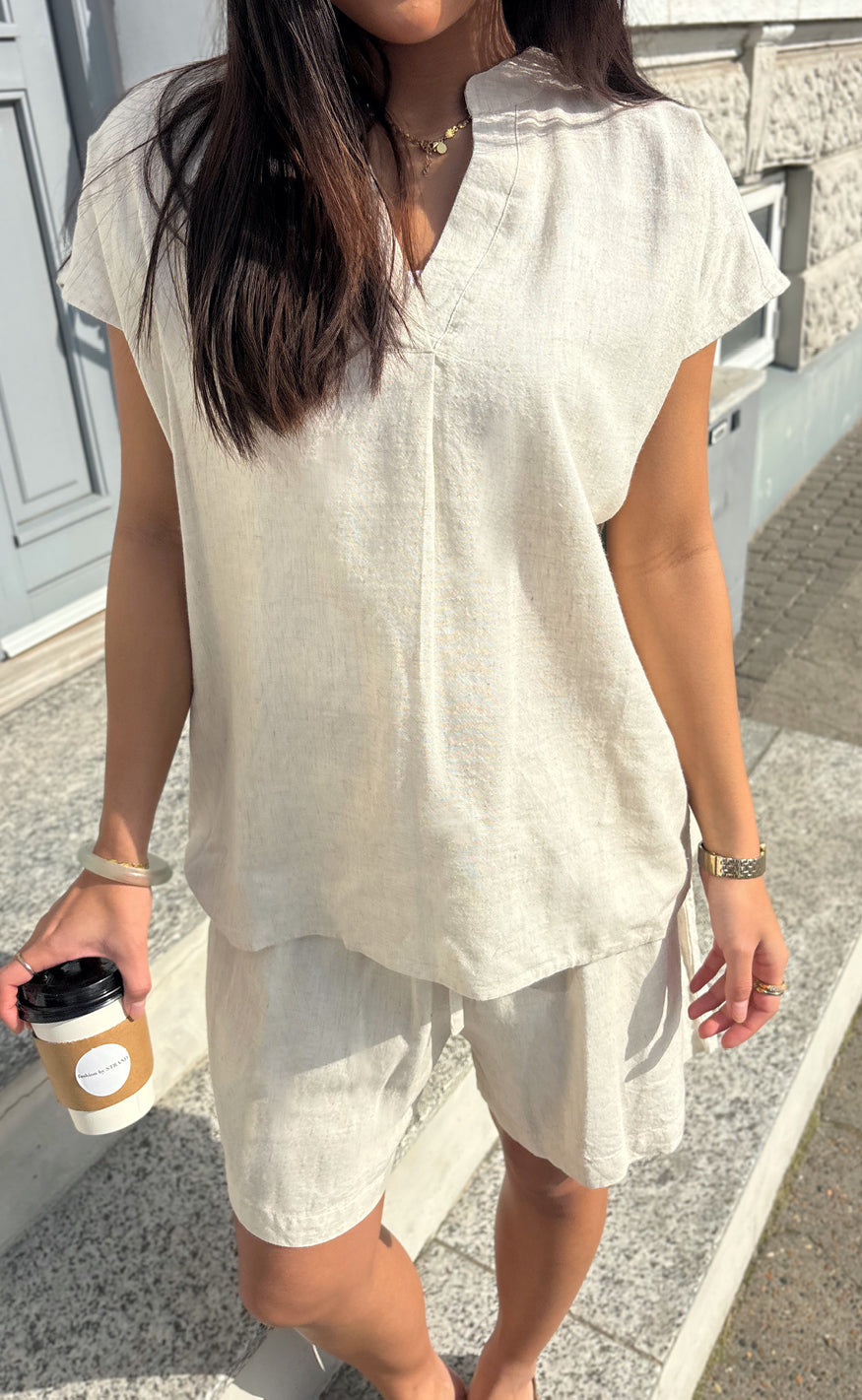 Say INA Copenhagen Topp - Laura Linen - Sand
