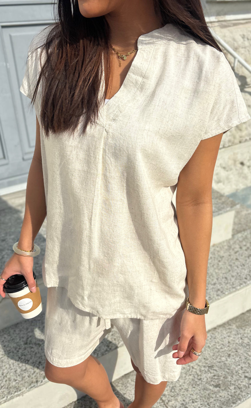 Say INA Copenhagen Topp - Laura Linen - Sand