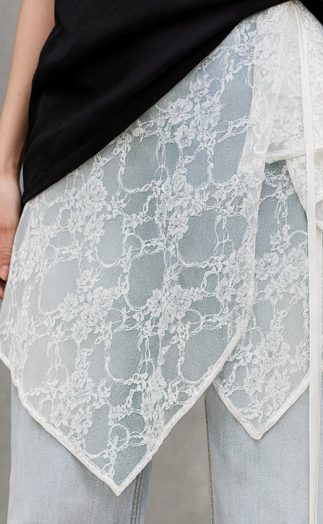 Say INA Copenhagen Skjerf / Skjørt - Cecilia Big Triangle - White